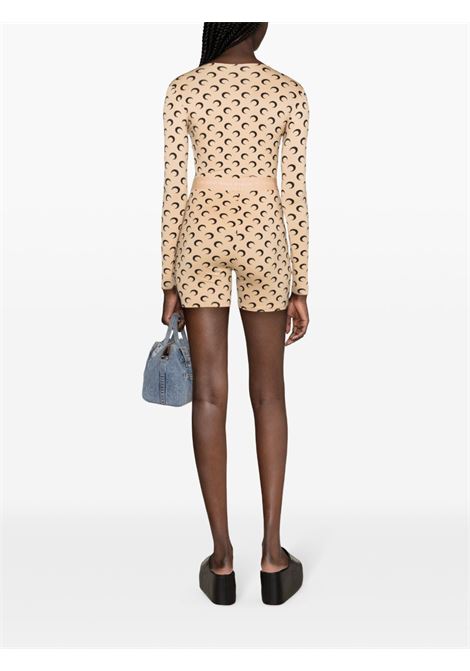 mini short moon jersey donna beige MARINE SERRE | WSH007A CJER0001TA10